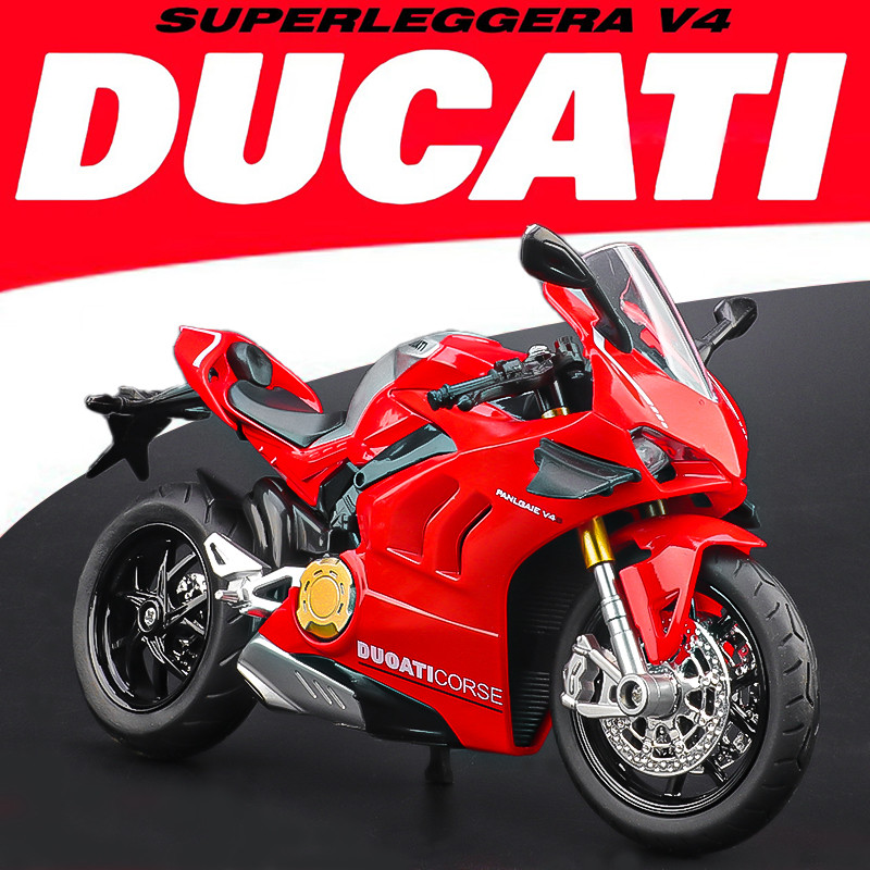 [คลังสินค้าพร้อม+ข้อเสนอพิเศษขายร้อน] Ducati V4S Motorcycle Model Alloy Real 1199 Motorcycle Model H