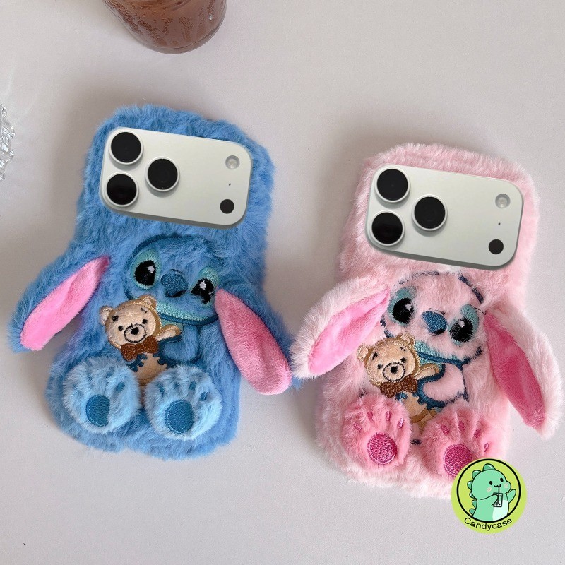 น่ารัก Plush Stitch เคสโทรศัพท์สําหรับ iQOO Z10R Z10X Z10 Z9 Turbo Z9S Pro Plus Z9X Z8 Z8X Z7 Z7X Z7