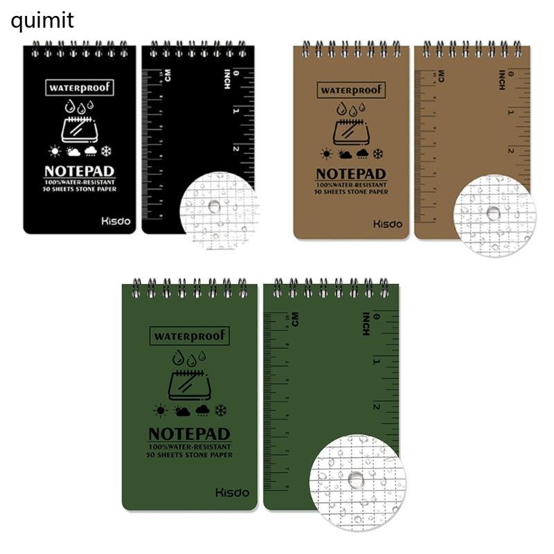 QUIM 1PC All-Weather Memos Blank Paper Notepad Notebook Stone Paper Spiral Notebook