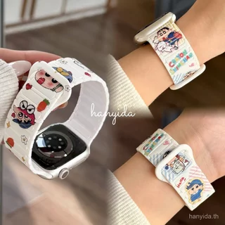 Crayon Shin-chan สายซิลิโคนแม่เหล็กสําหรับ Xiaomi Redmi Watch 3 5 Active Redmi Watch 6 สมาร์ทวอท์ช Redmi Watch 5 Lite สร้อยข้อมือ