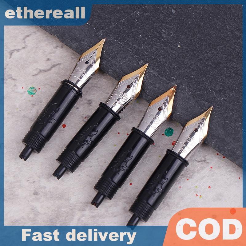 ETH 1 ชิ้น จินห่าว #5 น้ําพุ Nibs เปลี่ยนโลหะปากกา EF/F/M สําหรับ 82 88 95 100 Mini School ปากกาอุปก