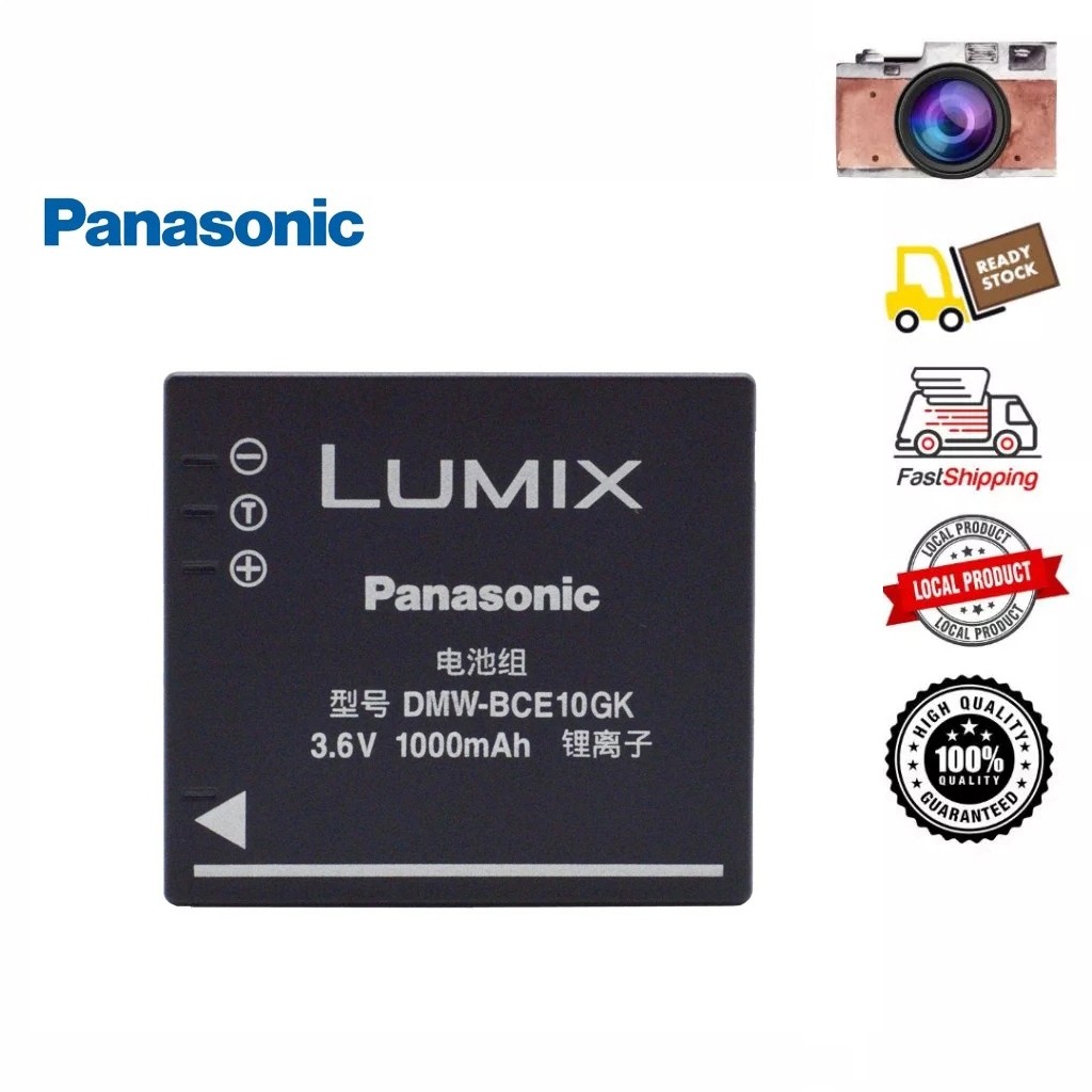Panasonic DMW-BCE10GK Original แบตเตอรี่ For CGA-S008E MW-BCE10e S008E FX520 / FS20 FX38 FX36 FX30 3