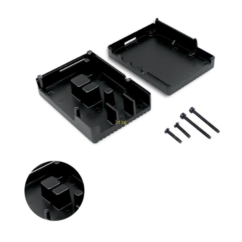 Btsg สําหรับ Raspberry Pi Fan ABS Case สีเทาสีดํา Enclosure สําหรับ Raspberry Pi 4 Mode B