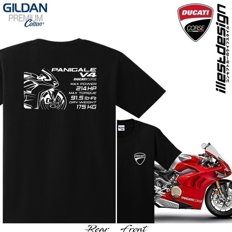 2025 fashion 23 Moto Tees : Ducati Panigale BD107 Bike and Specifications Design 4 Tshirt. PANIGAL 1