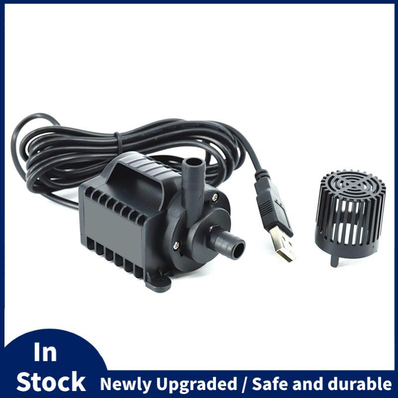 5V Submersible ปั๊มน้ํา 0-600L/H ปั๊มน้ําพุขนาดเล็ก 8 ระดับปรับ 0-7.2ft ยก USB ชาร์จสําหรับสระว่ายน้
