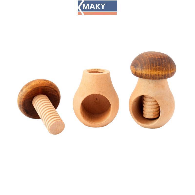 MAKY Nutcracker เห็ดรูปเครื่องมือห้องครัวมัลติฟังก์ชั่นสําหรับการแตกร้าวง่ายปรับแหนบอ่อนนุชสําหรับถั