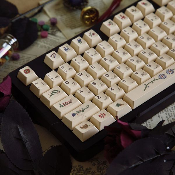 keycap คีย์แคปไทย คีย์แคป Vonesse Manuscript Retro Original Factory Sublimation atk68 แกนแม่เหล็กควา