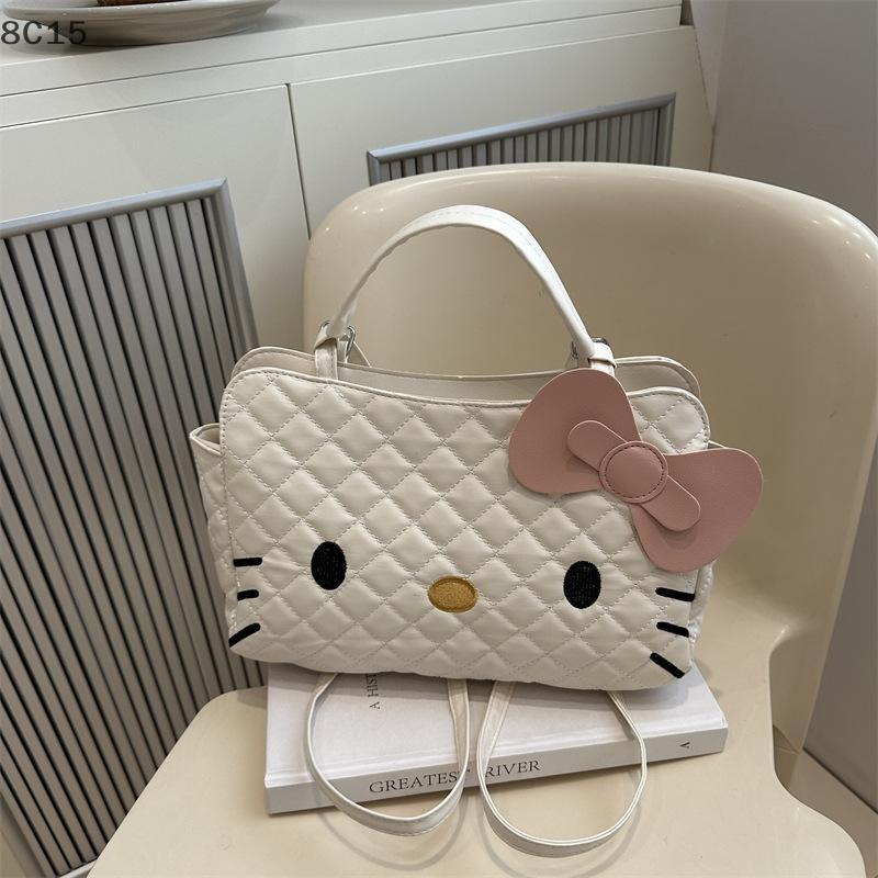 [8C15] Hello Kitty Anime Peripheral Cartoon Shoulder Bag High-value Girls Commutting อเนกประสงค์ความ