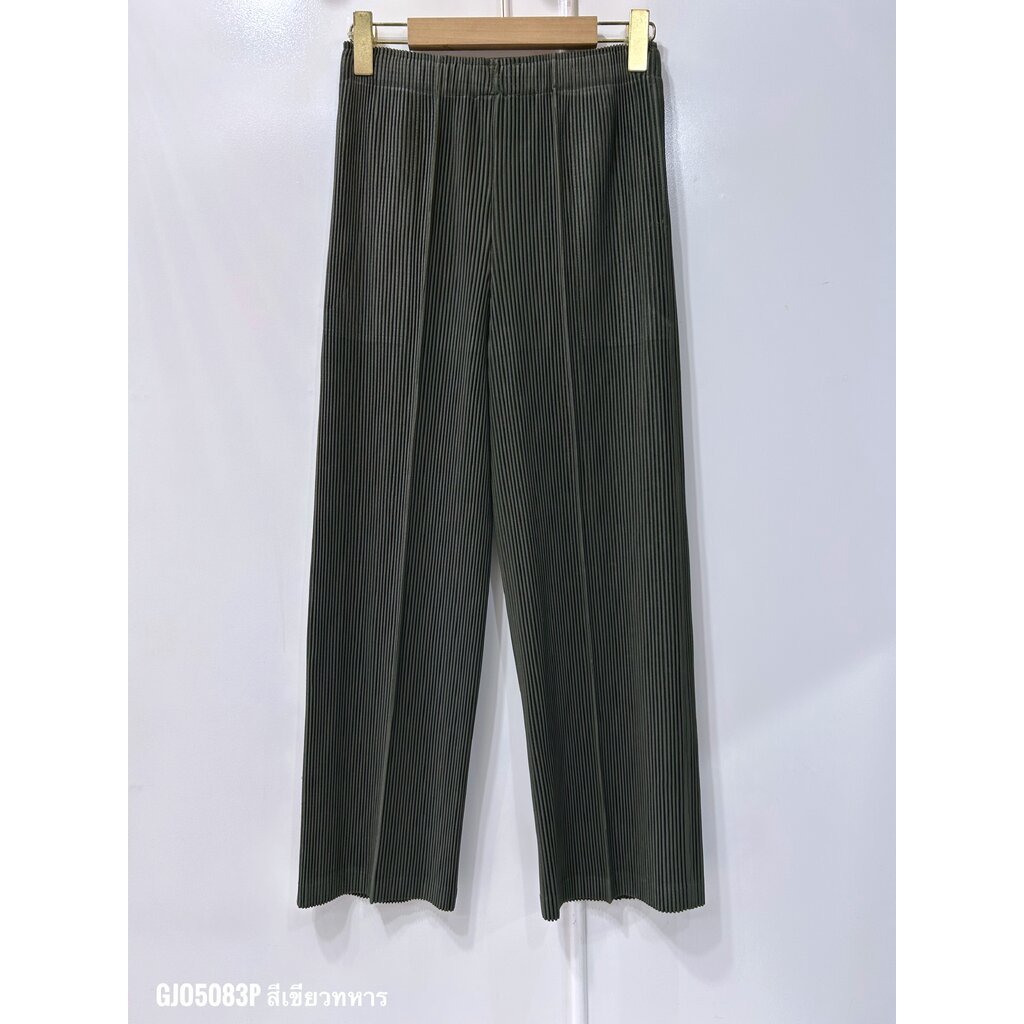 ยาว 36 นิ้ว 2MUAY รุ่น GJO5083P กางเกงพลีทคุณภาพ THICK STRAIGHT PLEATED PANTS 8 สี FREE SIZE ราคา ถูกที่สุด ดีลบีเคเค แกลเลอรีภาพที่ 8