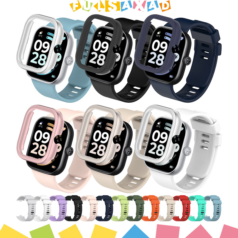 สายยาง + กรณีคอมพิวเตอร์กลวงสำหรับ for Smartwatch Xiaomi Redmi Watch 6 5 4 อุปกรณ์ปกป้องกันกระแทก