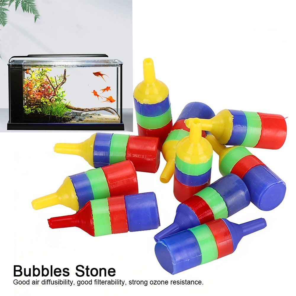 YGBG 10 ชิ้นชุด Aquarium Oxygen Diffuser, Multicolor พลาสติกถังปลา Air Stone, Aquarium อุปกรณ์เสริมลาย Airstone ประสิทธิภาพสูงฟองหิน Aquarium - รูปที่ 2