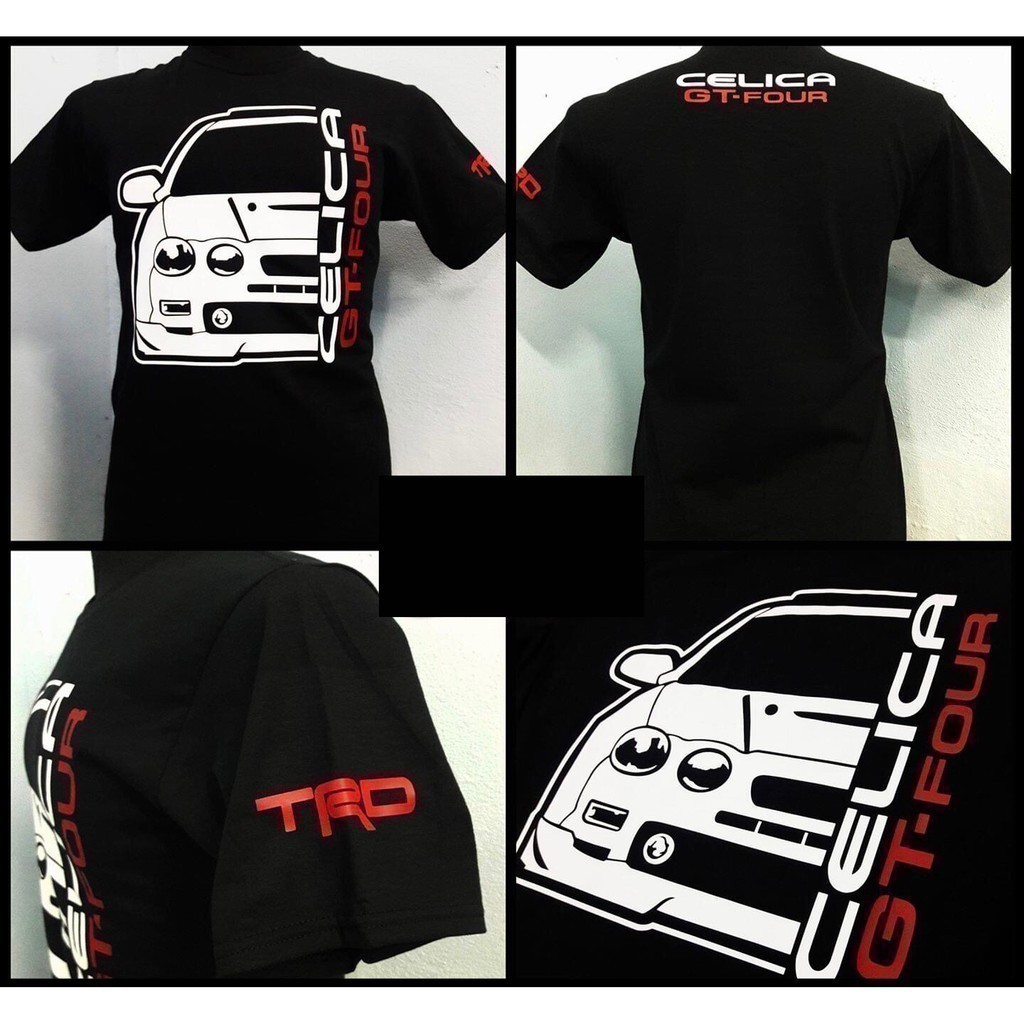2025 แฟชั่น Toyota Celica GT-4 GT4 FRONT (เสื้อยืดสีดํา)