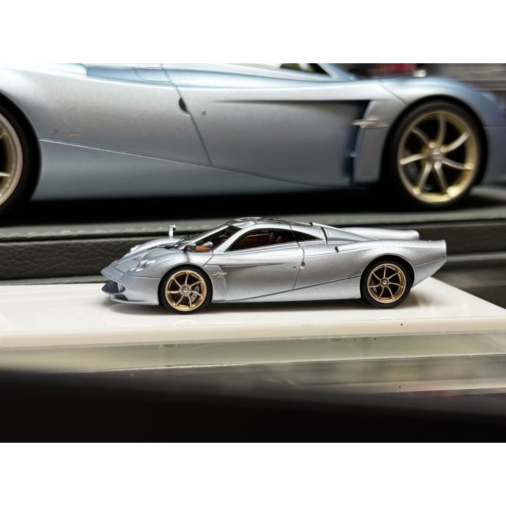 Pantheom รุ่น 1: 64 Fine Resin รุ่น Pagani Huaya Long Tail Huayira Codalunga Matte Light Blue Azzurr