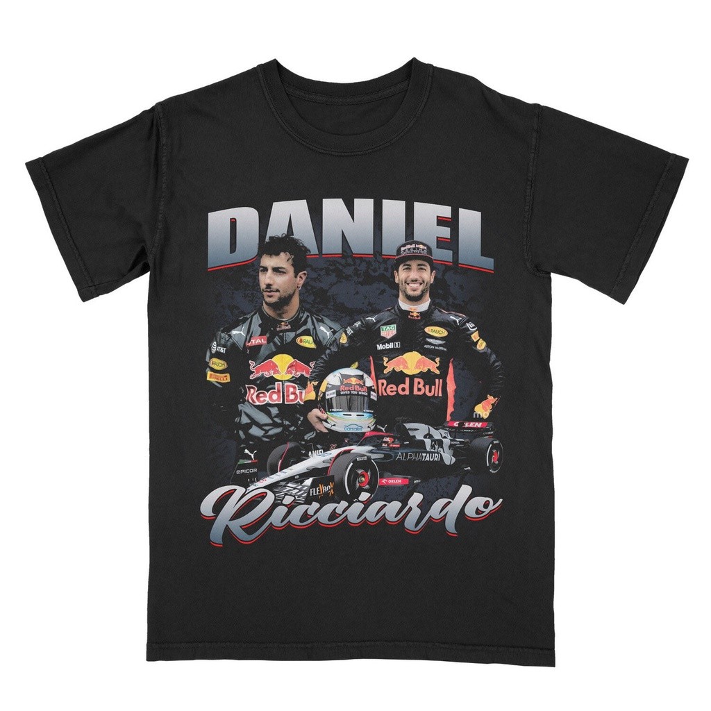Vintage Daniel Riccardio Stripe T-Shirt | Red Bull Racing Pattern Formula 1 T-Shirt