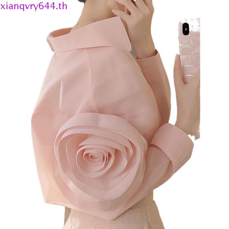 imoveเสื้อลายดอกไม้ 3D สําหรับผู้หญิงสไตล์เกาหลี