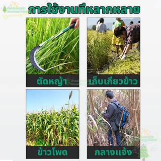 เคียวแมงกานีส มีดถางป่า ด้ามเหล็กด้ามยาว คมกริบ ใช้สำหรับตัดหญ้า ตัดแต่งกิ่งไม้ สวน ขอถางหญ้า