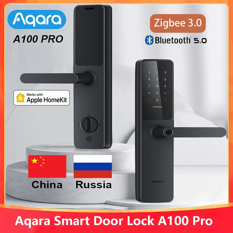 Aqara A100 Pro สมาร์ทประตูล็อค Zigbee บลูทูธ 5.0 Apple Homekey ปลดล็อคลายนิ้วมือปลดล็อคทํางานร่วมกับ