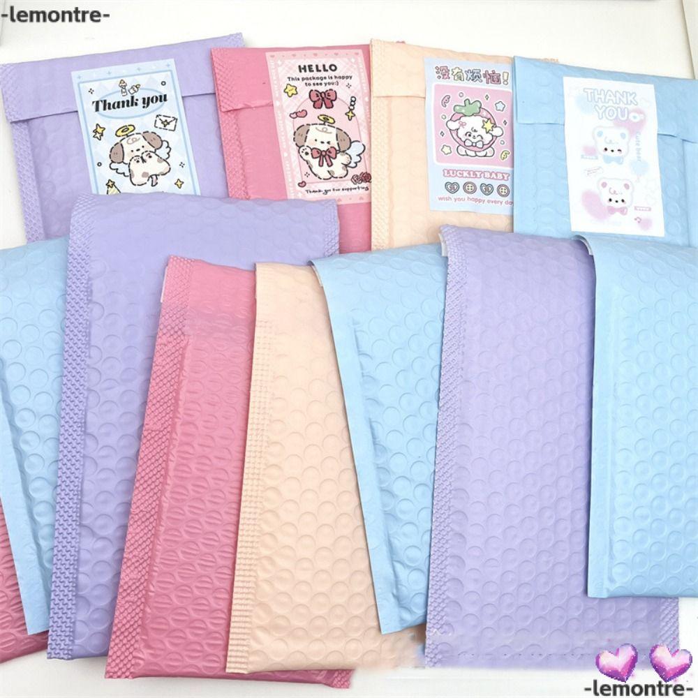 LEMONTRE 10 ชิ้น ซองบุนวม,|Color Self Seal Bubble Mailers, PE Pearl film Self Seal Packaging