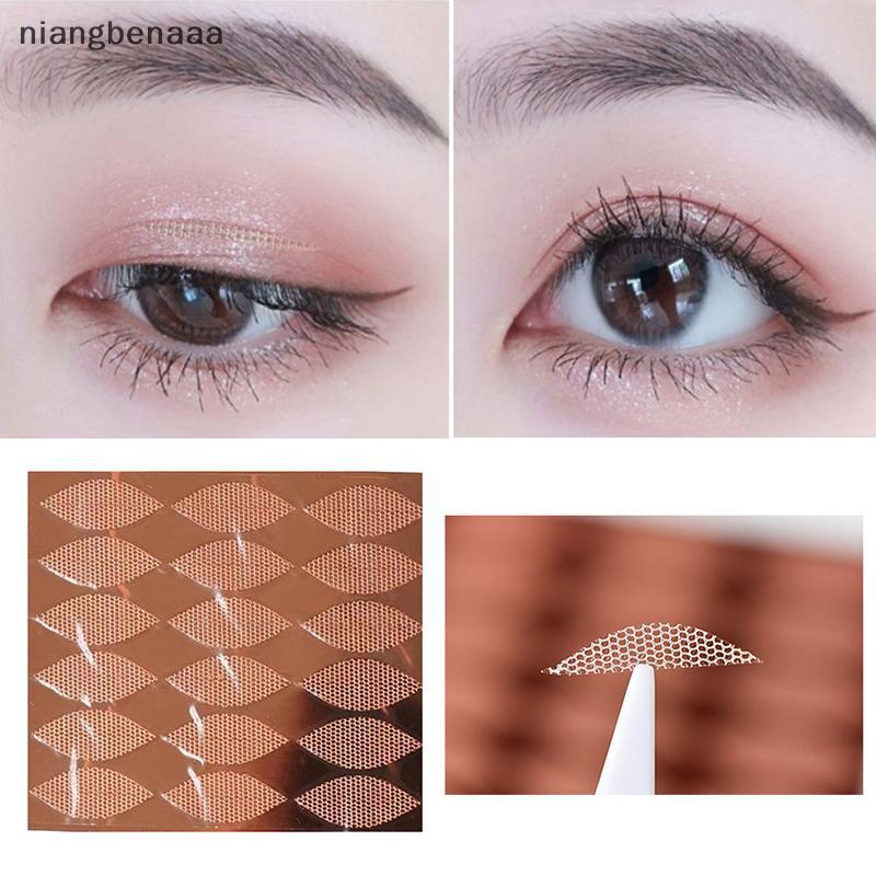 (niangbenaaa) 18/24 ชิ้นสติกเกอร์เปลือกตาที่มองไม่เห็น Lace Eye Lift แถบเทปตาสองชั้นสติกเกอร์กาวเทปตาเครื่องมือใหม่