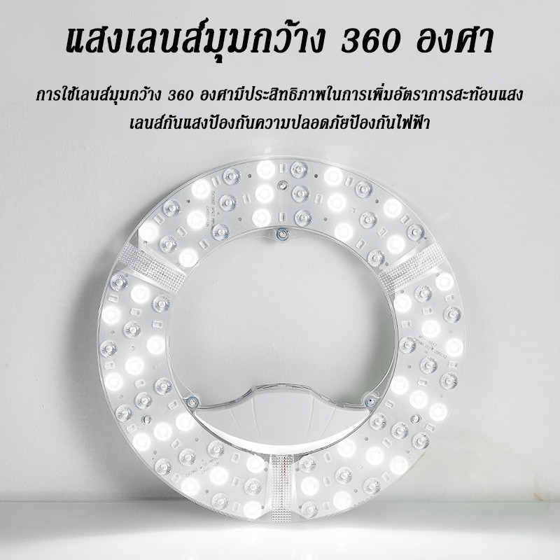 แผงไฟแม่เหล็ก led แสงขาว 45W/60W/90W/120W แผงไฟเพดานกลม คุณภาพสูง มี มอก. ติดตั้งง่ายมาก
