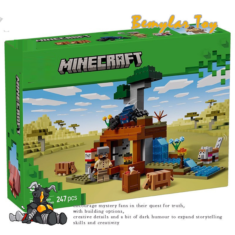 Bemular Hobby BM2X เข้ากันได้กับ Minecraft 21269 The Armadillo Mine Expedition Building blocks EQ1