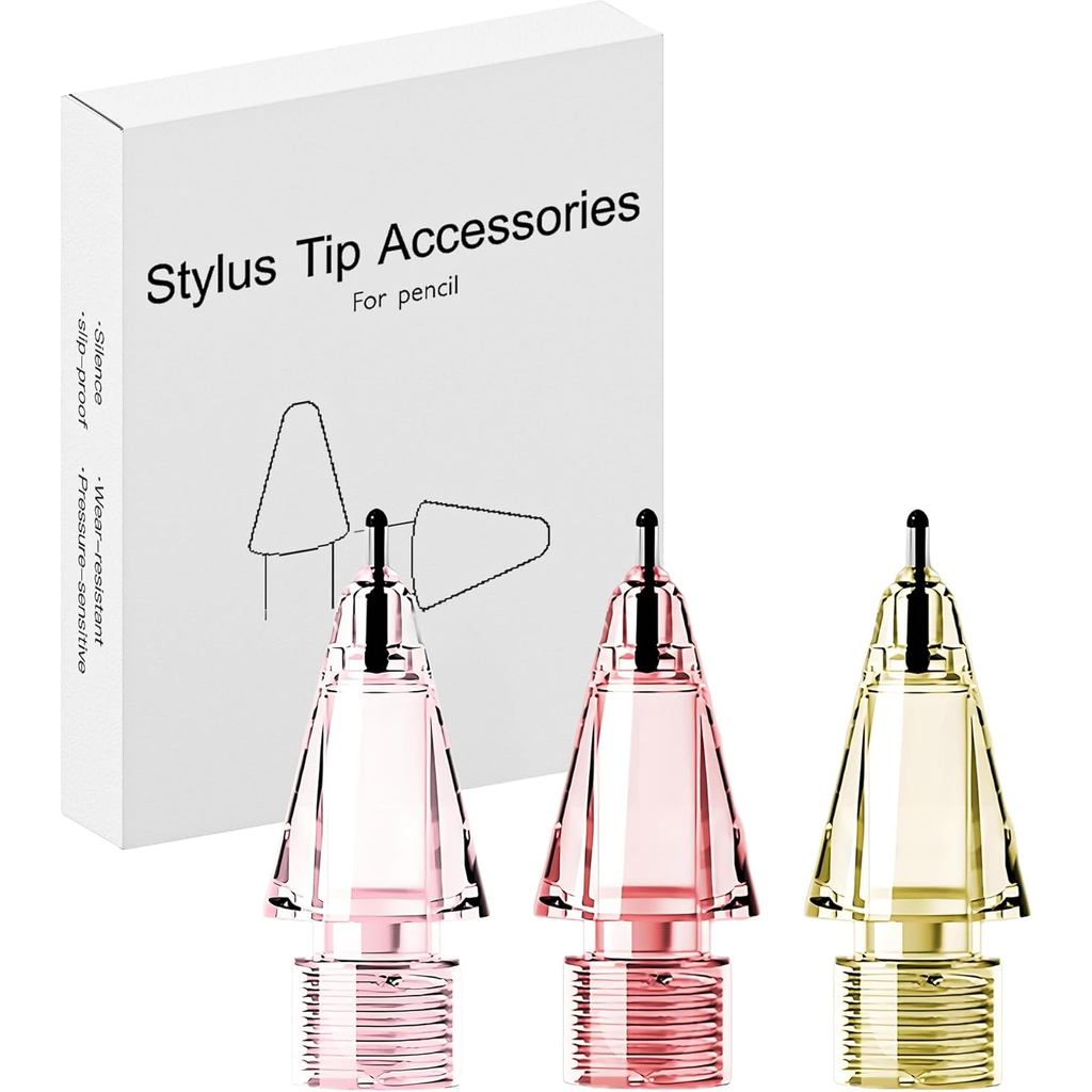 LOVE MEI เปลี่ยนเคล็ดลับดินสอสําหรับ Apple Pencil Pro,IPencil Tips fit สําหรับ Apple 2nd 1st Gen USB