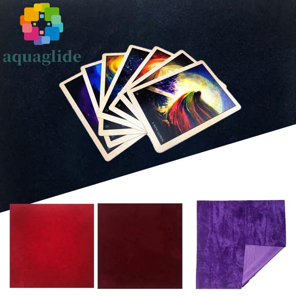 AQUAGLIDE ผ้าแท่นบูชากํามะหยี่ Oracle Card Pad Astrology Board Game Tarot Cloth