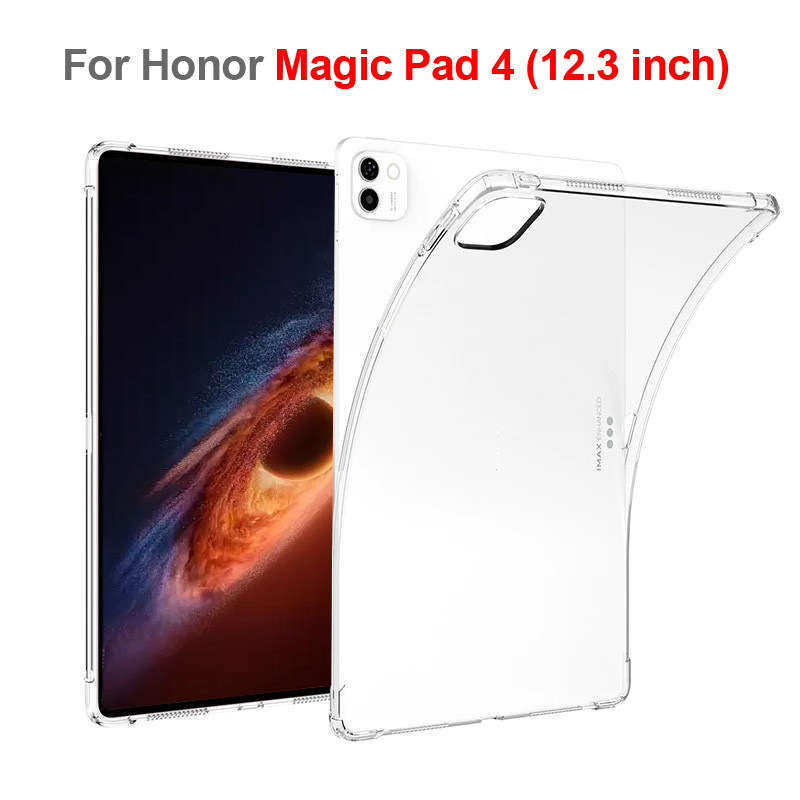 สําหรับ Honor Magic Pad 4 กรณี 12.3 "Soft TPU Clear ปกหลังสําหรับ Honor Magicpad 4 12.3 นิ้ว 2026 กรณี