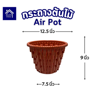 (5 ใบ) กระถาง Air Pot กระถางเร่งราก ขนาด 12.5 และ 15 นิ้ว กระถางปลูกต้นไม้ ระบายอากาศดี ลดรากเน่า
