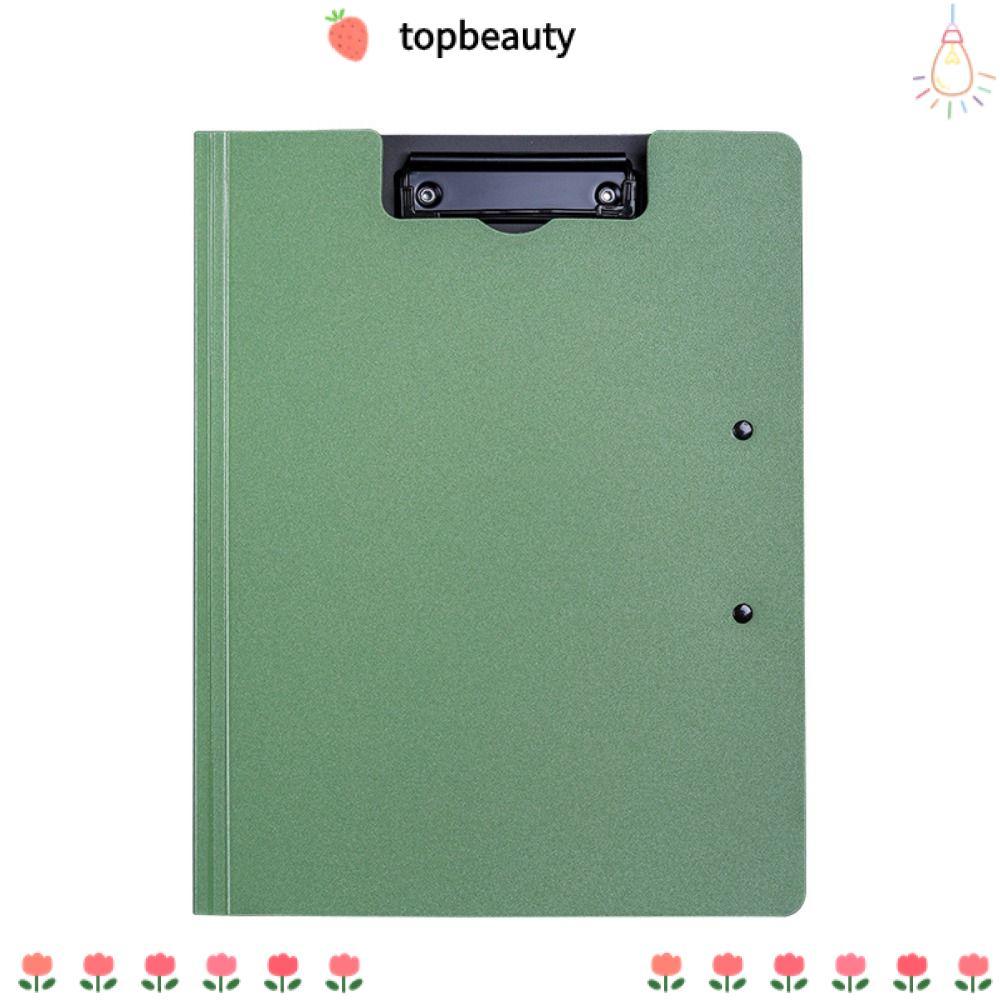 Topbeauty คลิปบอร์ดโฟลเดอร์แฟ้ม A4 แบบใช้คู่มัลติฟังก์ชั่นแฟชั่นพร้อมคลิปคู่แผ่นเขียนของขวัญนักเรียน