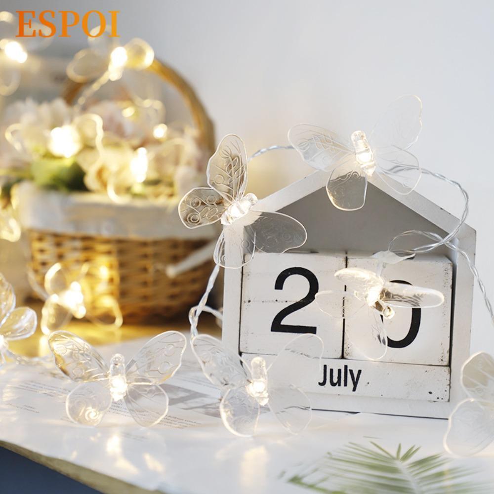 ESPOI String Lights, String โคมไฟแบตเตอรี่เทพนิยาย, LED สวยงาม 1.5M Party Decor Birthday Party Party