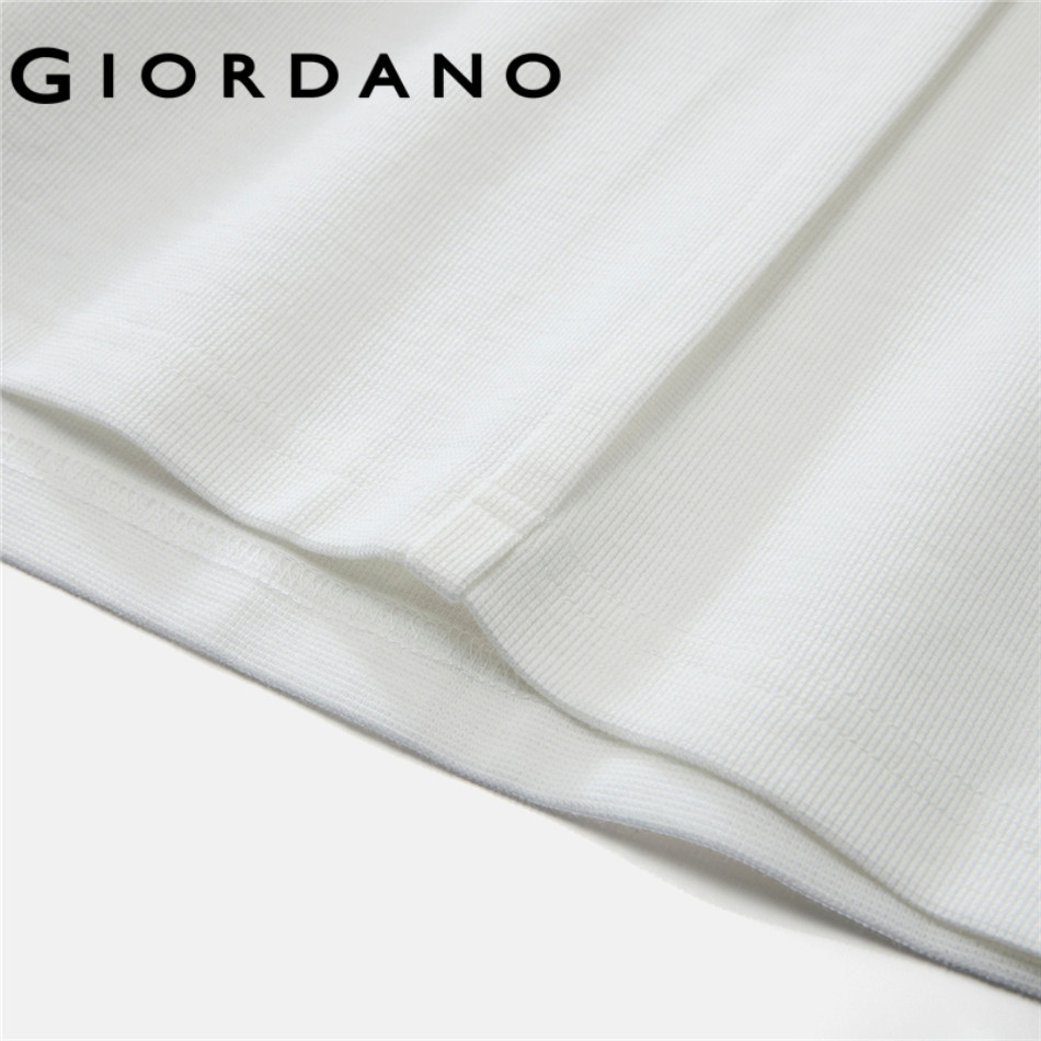 GIORDANO قميص بولو رجالي واسع مبرّد بكسرات — صورة 8