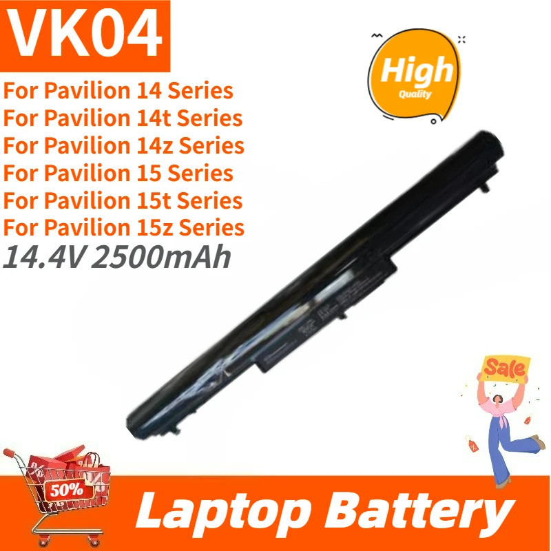 สําหรับ HP VK04 TPN-Q115 Q113 Q114 Pavilion M4 242 G1 เปลี่ยนแบตเตอรี่แล็ปท็อป VK04 14.4V 2500mAh 37