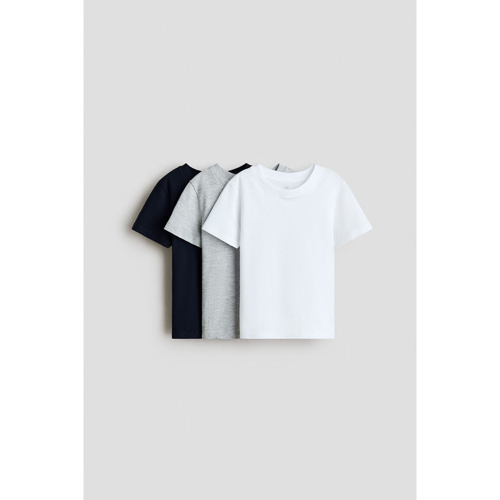 H&M(เอชแอนด์เอ็ม) ชุดเสื้อยืดคอตตอน 3 ชิ้น เด็กผู้ชาย 1318275_8