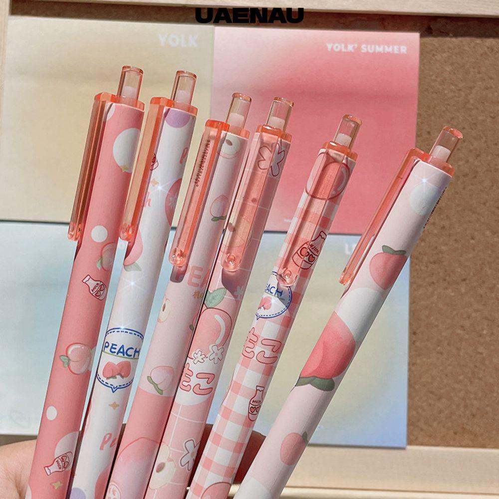 UAENAU ปากกาลูกลื่นของขวัญสีสันสดใสเติมการเรียนรู้อุปกรณ์สํานักงานน่ารักกดปากกาเจล