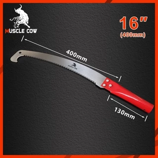 MUSCLE COW เลื่อยโค้งตัดกิ่งไม้ เลื่อยตัดกิ่งไม้ เลื่อยไม้ เลื่อยตัดแต่งกิ่งไม้ผลสวน Grinding hook saw ขนาด16 ทนทาน