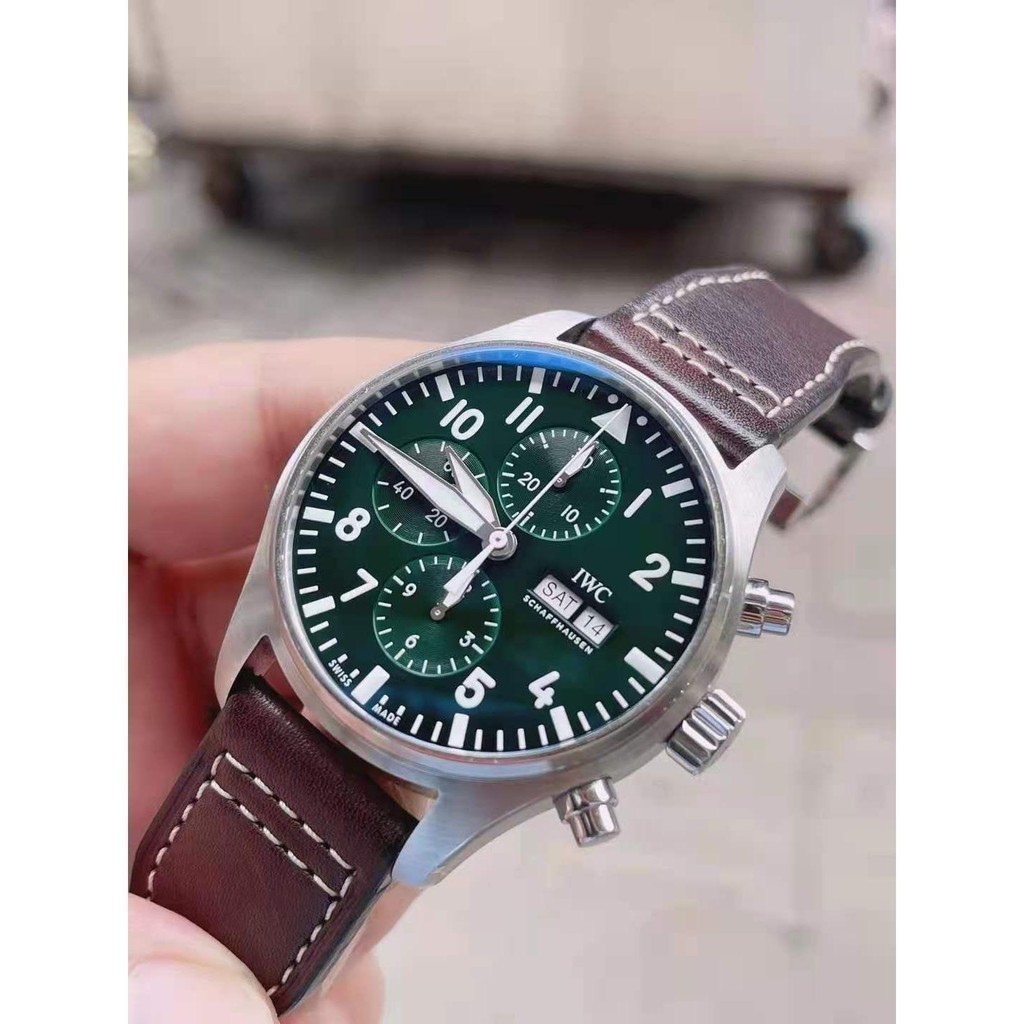 IWC [/กล่องใบรับรอง] IWC Pilot Watch Men Automatic Mechanical Watch IW388103