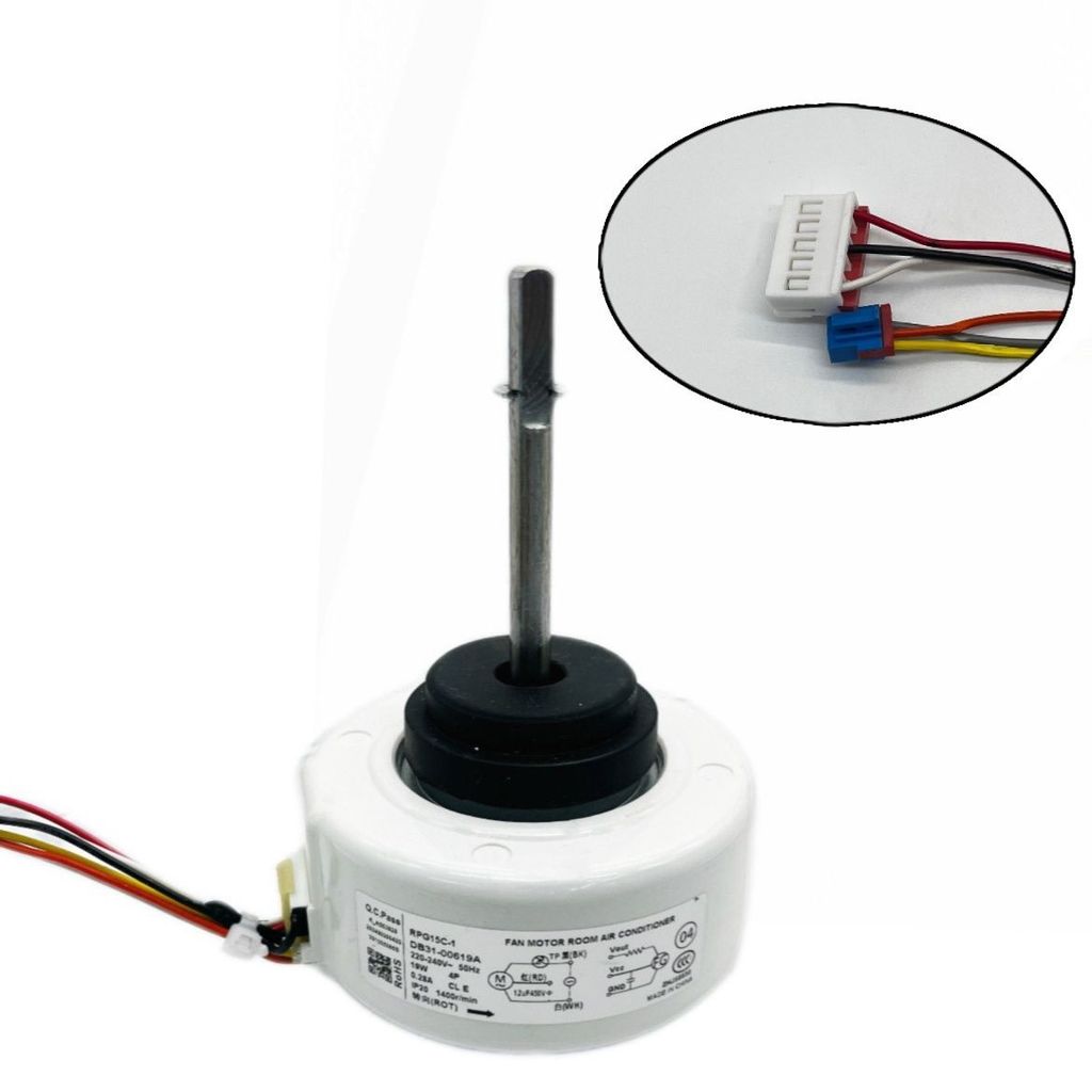 มอเตอร์แอร์ Samsung RPG15C-1 DB31-00619A ใหม่ พร้อมพัดลม DB31-00531D สำหรับแอร์ติดผนัง