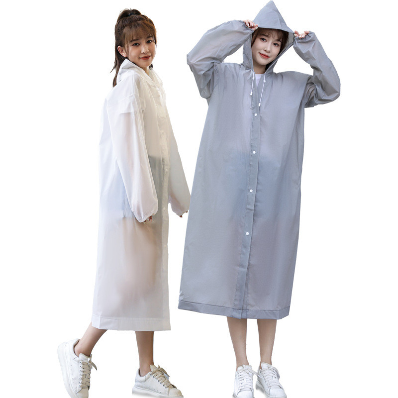 ผู้หญิงผู้ชาย Waterpr oof เสื้อแจ็คเก็ตเสื้อกันฝน EVA แบบใส