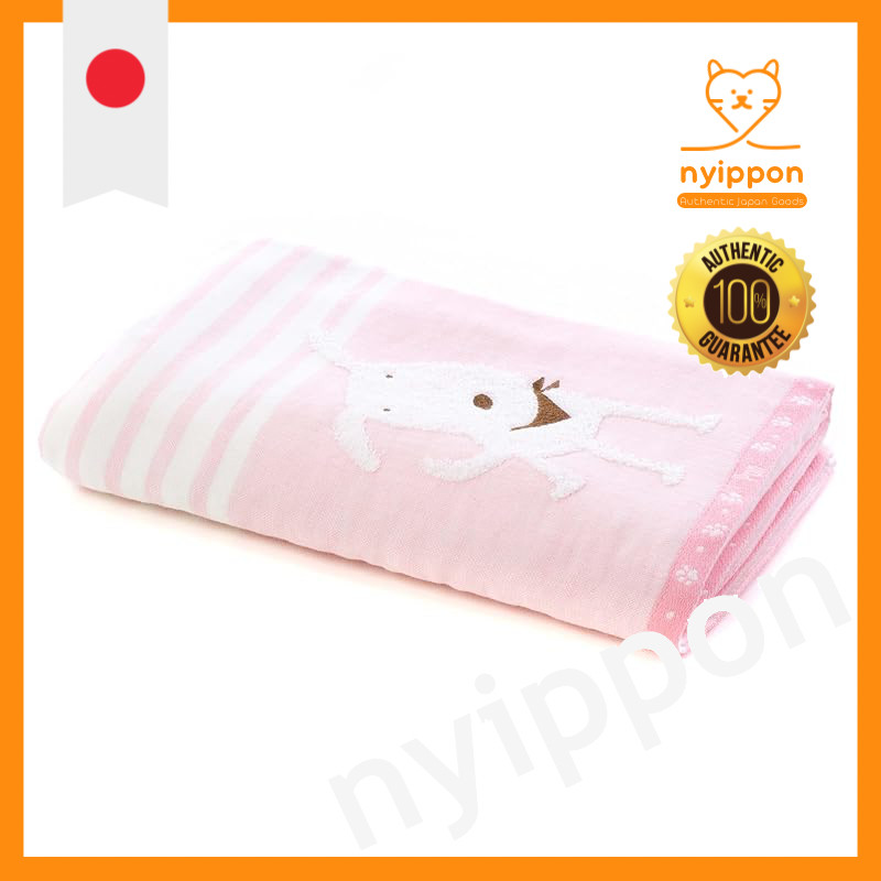 Imabari Towel PON-chan Face Towel Blue Set of 2