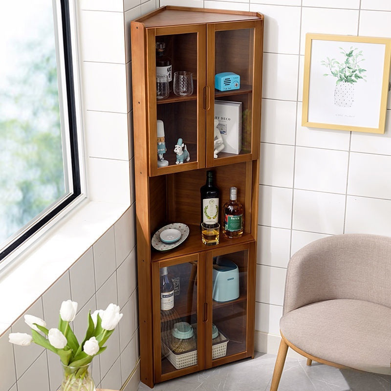 🍃 Corner Cabinet Kitchen Storage Rack Microwave