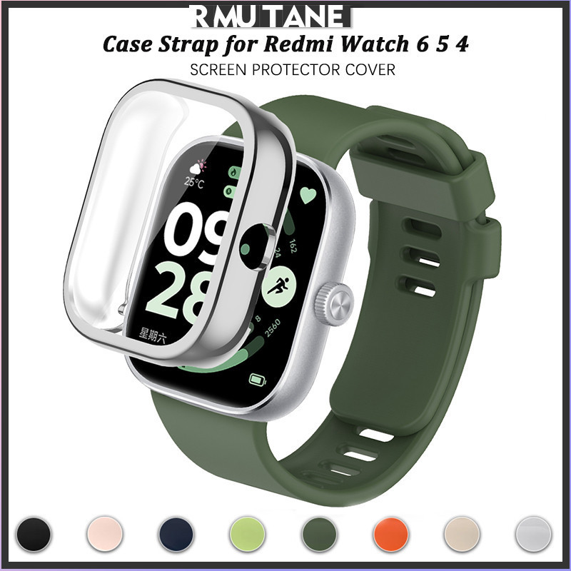สายรัดซิลิโคนป้องกัน Gores TPU กรณีสำหรับนาฬิกา for Redmi Watch 6 5 4 สายยางป้องกันหน้าจอ for Redmi Watch 6 5 4