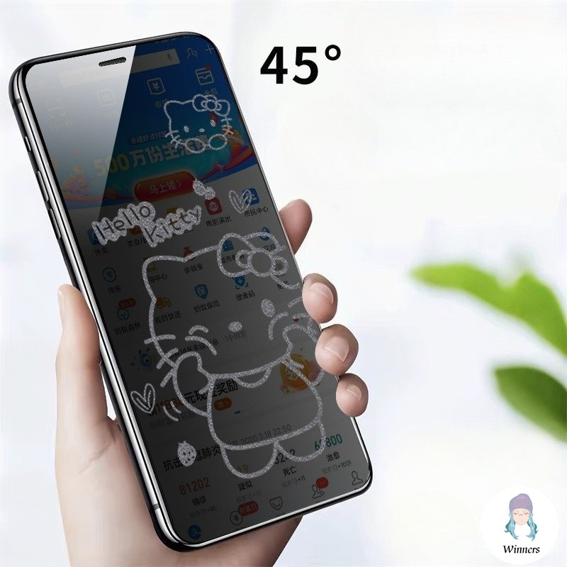 การ์ตูน Cinnamoroll Anti-Peeping กระจกนิรภัยป้องกันหน้าจอสําหรับ IPhone 17 16 15 14 13 ProMax HD ป้องกันการระเบิด Anti ลายนิ้วมือหน้าจอเกมเฉพาะป้องกันฟิล์ม ราคา ถูกที่สุด ดีลบีเคเค แกลเลอรีภาพที่ 5