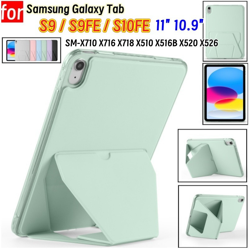 ฝาหลังอะคริลิคพร้อมขาตั้ง ใช้ได้กับ Samsung Tab S9 S9FE S10FE X710 X716 X718 X510 X516B X520 X526