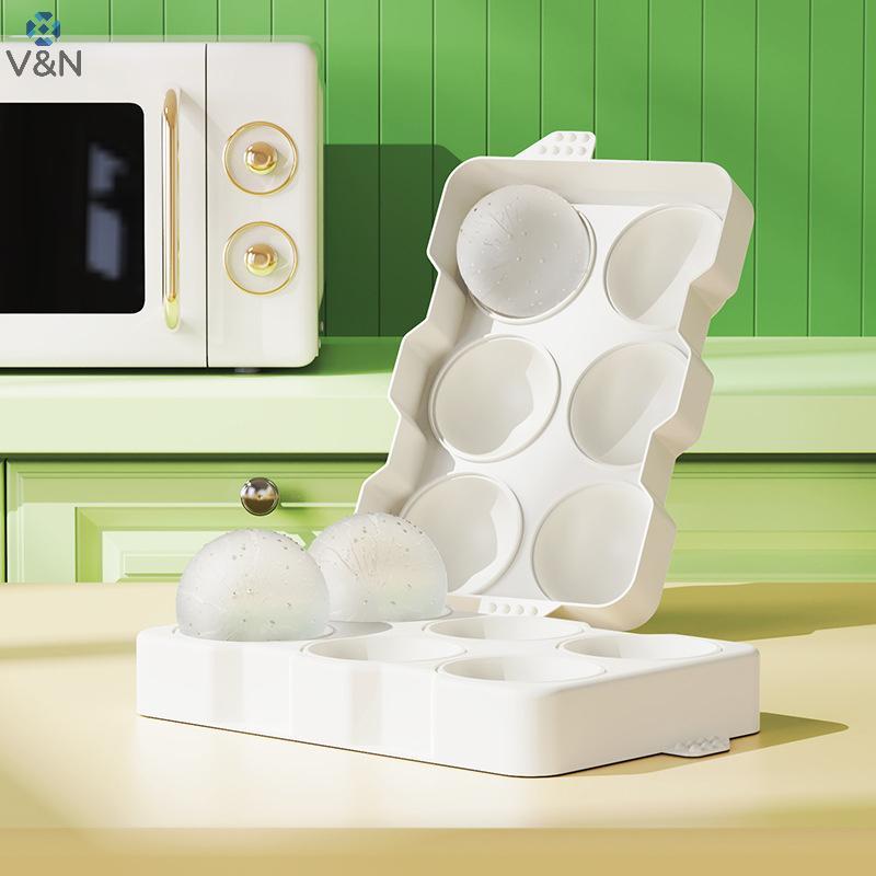 (V&N) ใหม่ ICE Ball แม่พิมพ์ Hockey แช่แข็งวิสกี้ Ball Popsicle ICE Cube ถาดกล่องทําเครื่องมือห้องคร