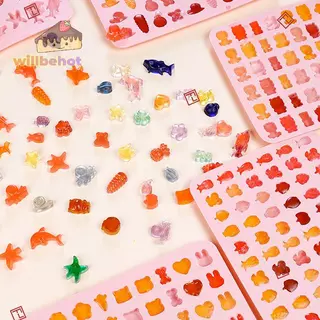 [Willbehot-t] ผสมผลไม้สัตว์ซิลิโคนช็อกโกแลตแม่พิมพ์ปลา Fudge Candy Jelly Mould เรขาคณิตหัวใจเค้กตกแต่งเบเกอรี่ถาดน้ําแข็งของขวัญ [ใหม่]