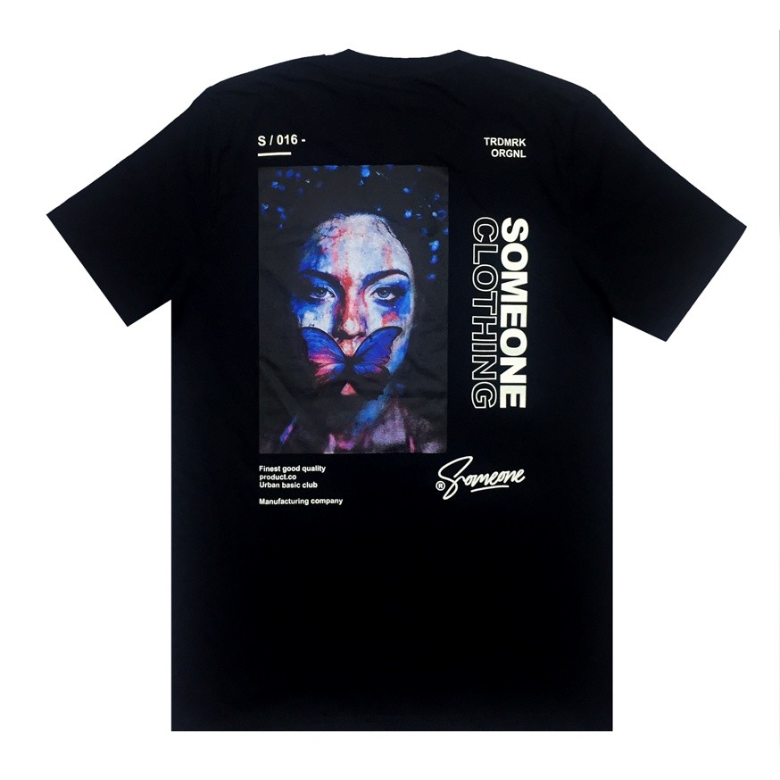 Someone T Shirt Glow In The Dark Black 248D Butterfly Kiss