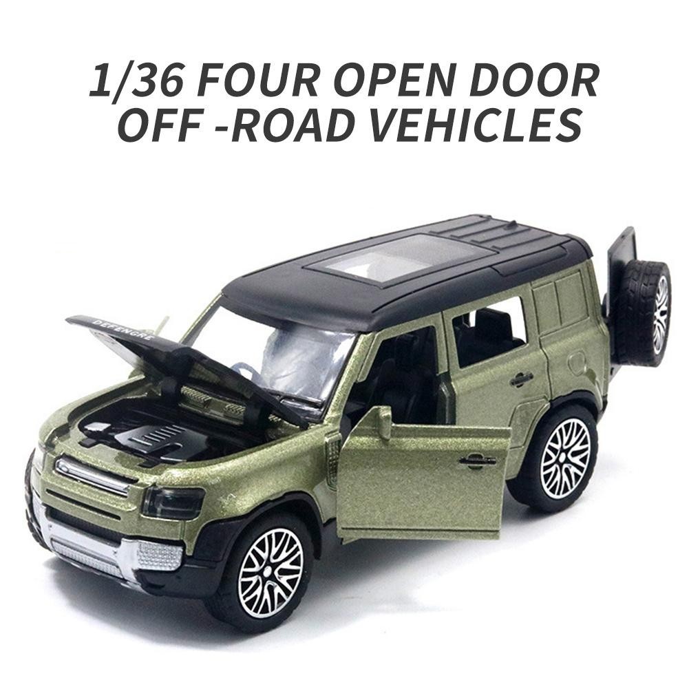 SDXDSC 1:36 Scale โลหะผสมโลหะดึงกลับรถ Land Rover Defender Boy รถรุ่นรถ P5f8 SDSDSC