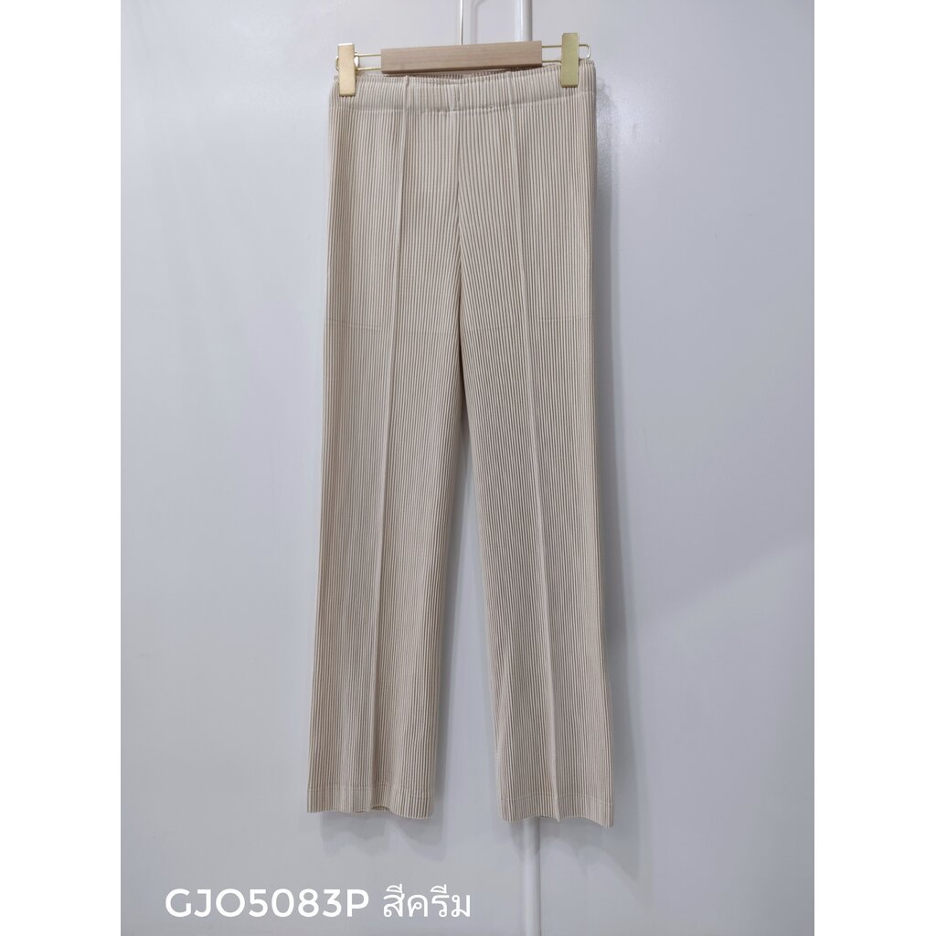 ยาว 36 นิ้ว 2MUAY รุ่น GJO5083P กางเกงพลีทคุณภาพ THICK STRAIGHT PLEATED PANTS 8 สี FREE SIZE ราคา ถูกที่สุด ดีลบีเคเค แกลเลอรีภาพที่ 5