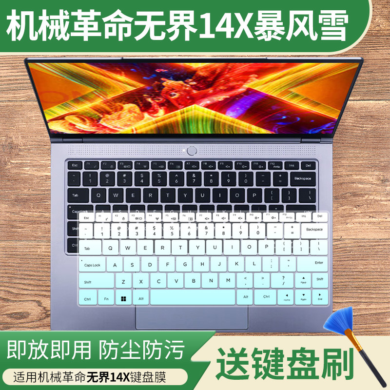 เหมาะสําหรับเครื่องจักร Revolution Unbounded 14X R7-8745HS แล็ปท็อป 14 นิ้วซิลิโคนคีย์บอร์ดฟิล์มป้อง